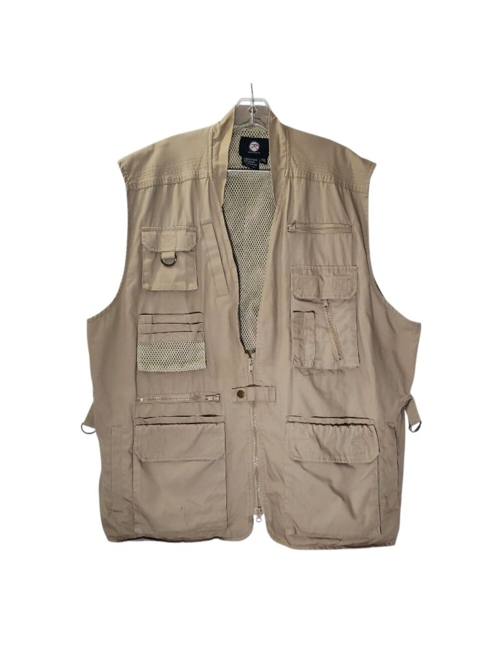 Rothco Khaki Multi-Pocket Safari Outback Tactical Fishing Hunting Vest XXL